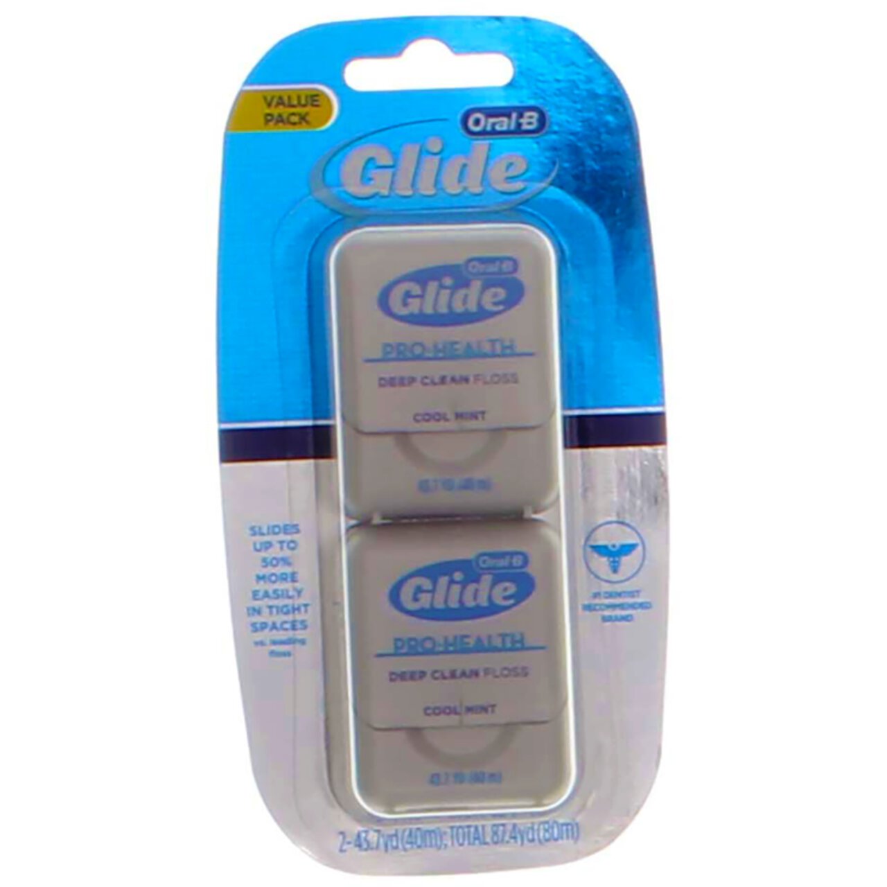 Glide Deep Clean Floss Cool Mint Twin Pack 87.40 Yards GLIDE