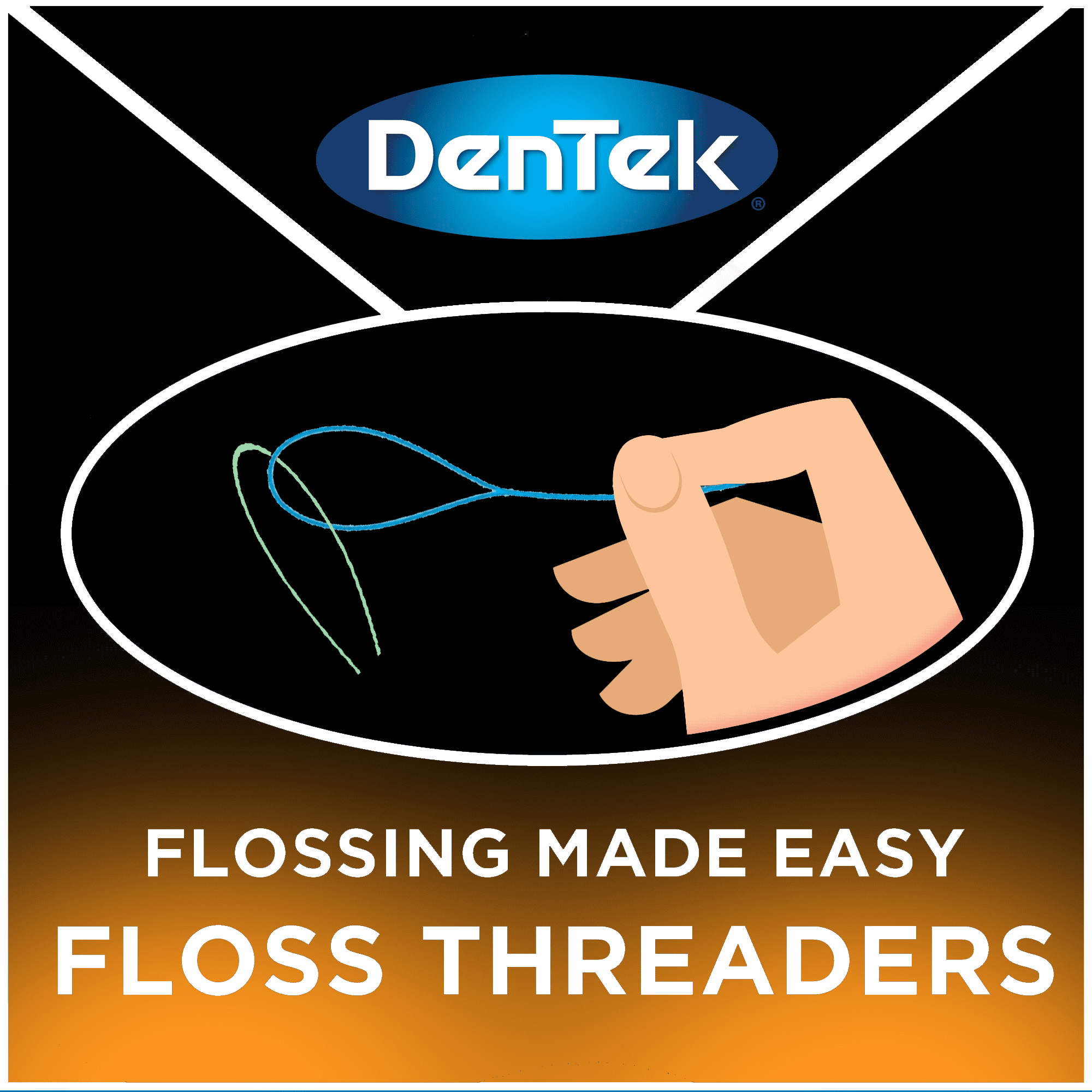 (4 pack) DenTek Floss Threaders, For Braces, Bridges, and Implants, 50 Count DenTek