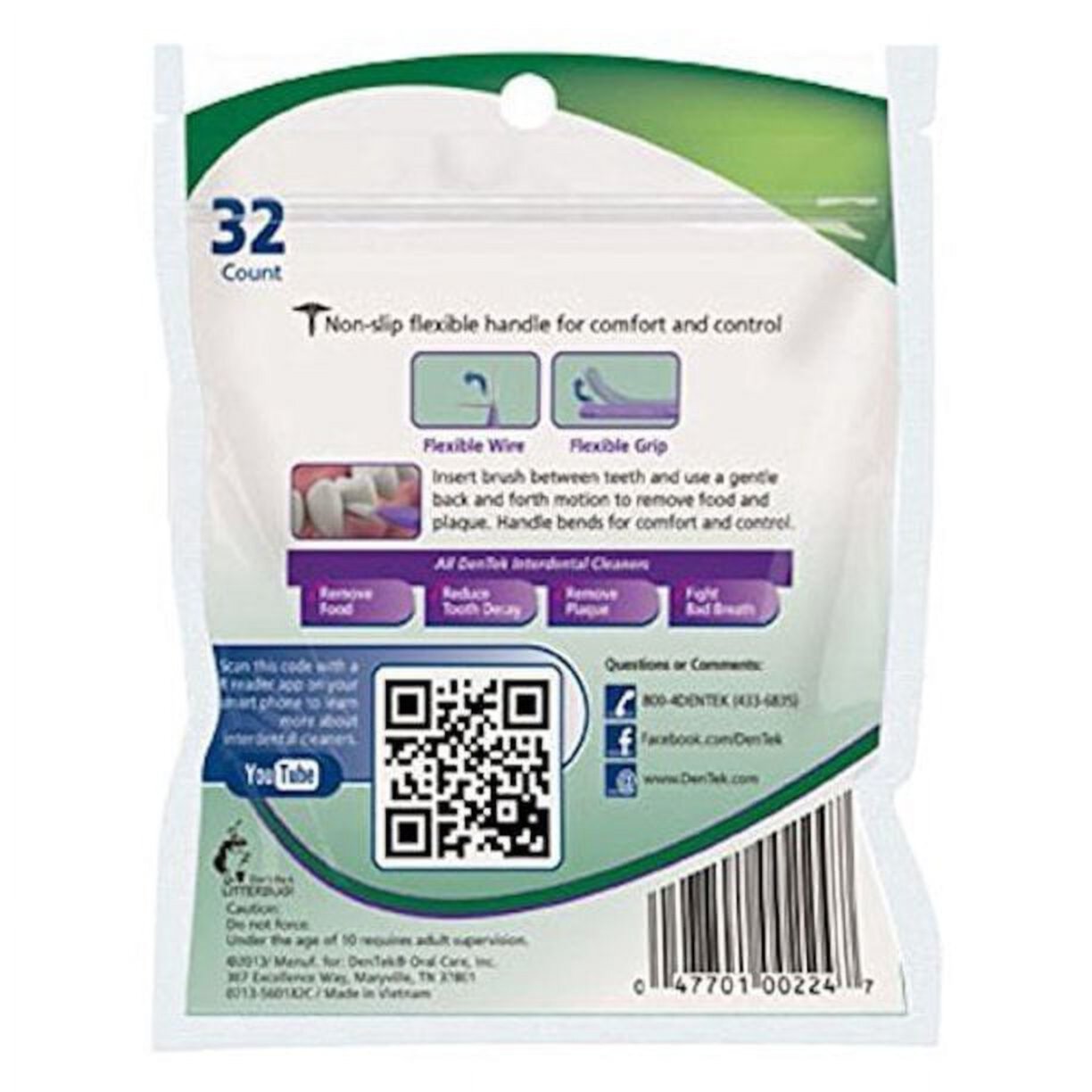 DenTek Slim Brush Interdental Cleansers, Extra Tight, Mouthwash Blast 32 ea (Pack of 6) DenTek