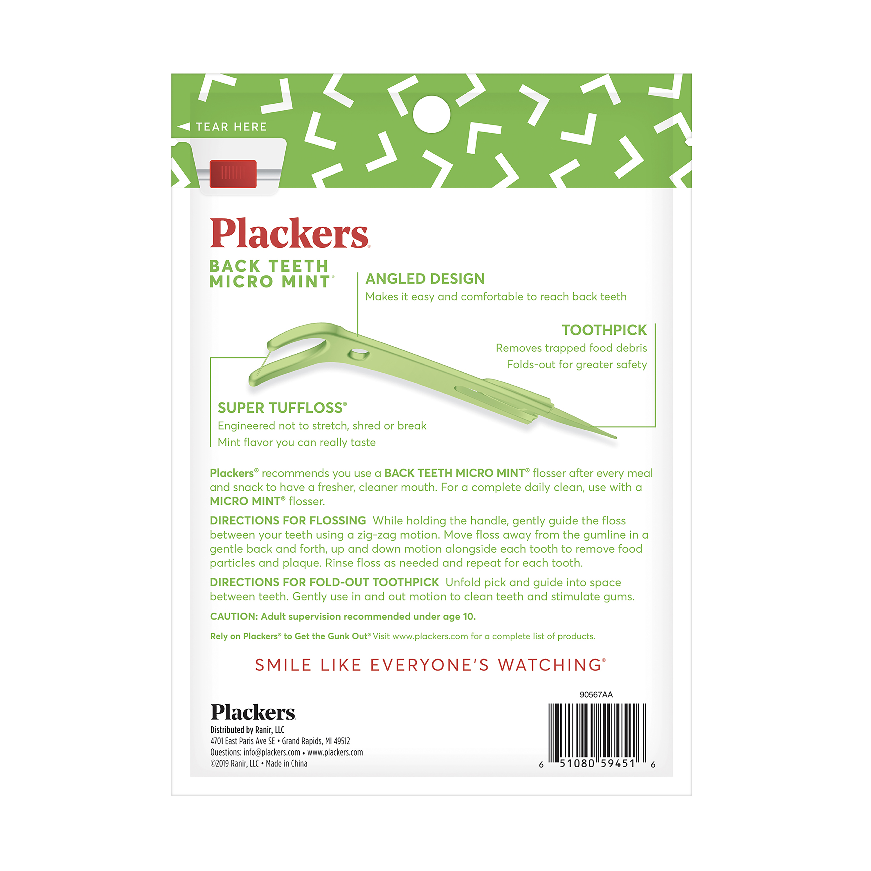 Plackers Back Teeth Micro Mint Dental Flossers, Provides Easy Access for Back Teeth, Built-in Protected Pick, Easy Storage, Delicious Mint Flavor, 75 Count (Pack of 4) Visit the Plackers Store