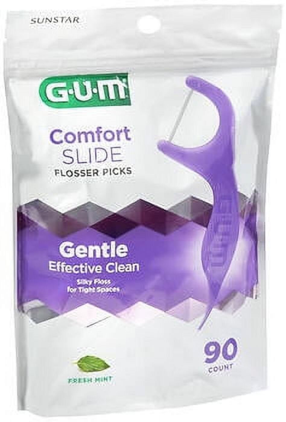 GUM Comfort Slide Flossers for Tight Spaces, Fresh Mint, Dental Floss Picks, 90 Count Visit the GUM Store