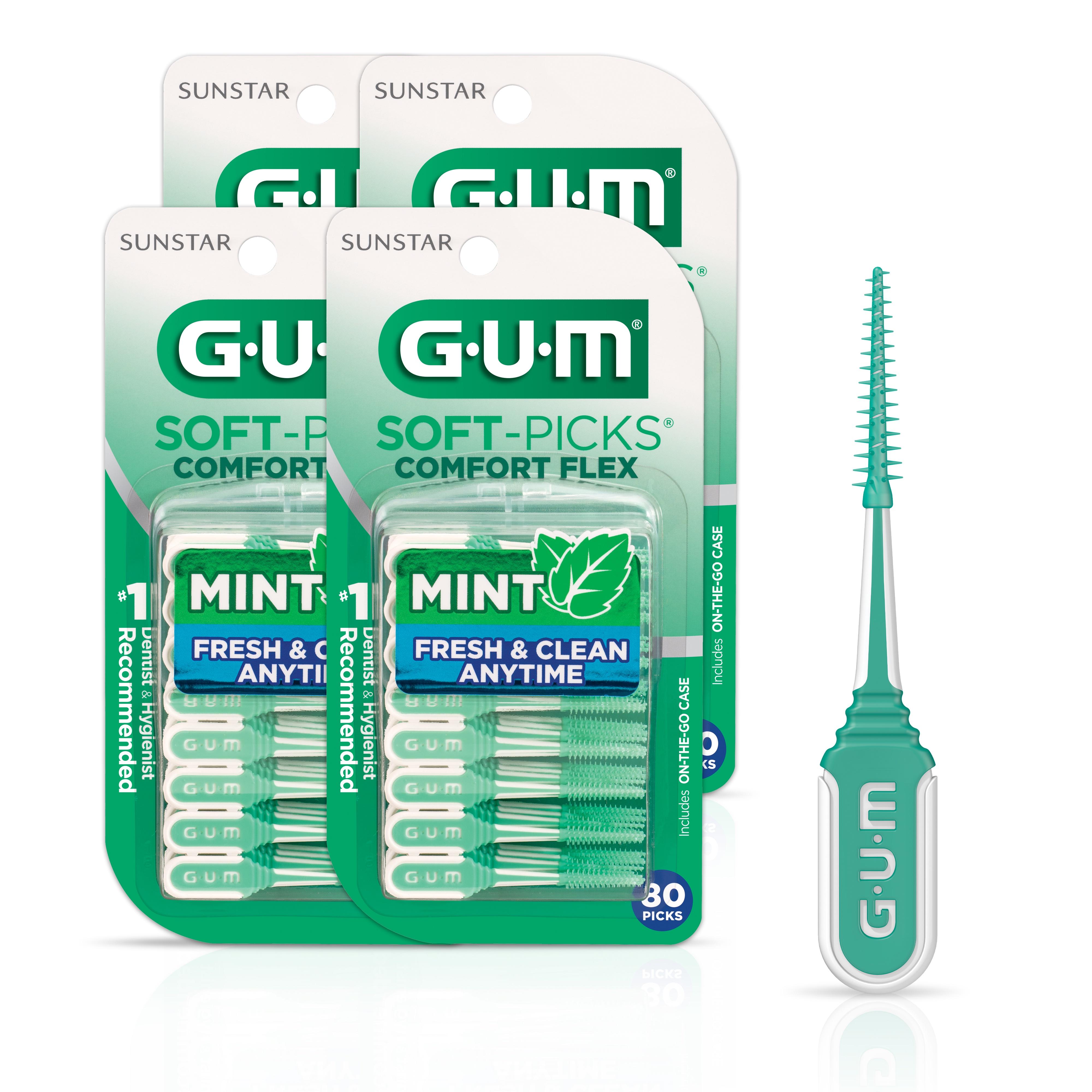 GUM Soft-Picks Comfort Flex Mint, Dentist Recommended Dental Picks, 80ct (4pk) Visit the GUM Store