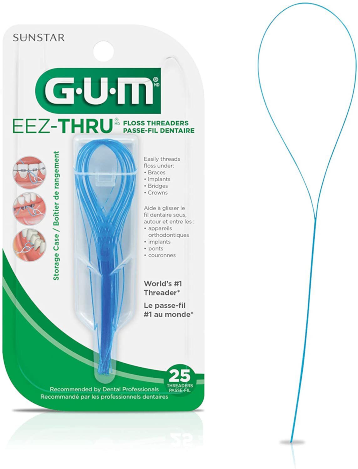 GUM EEZ-Thru Floss Threaders, 25 Count (Pack of 6) 25 Count (Pack of 6) Visit the GUM Store