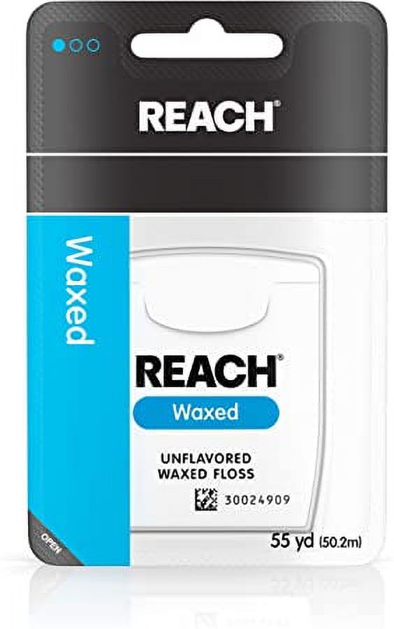 REACH Unflavored Waxed Dental Floss, 55 yds Reach