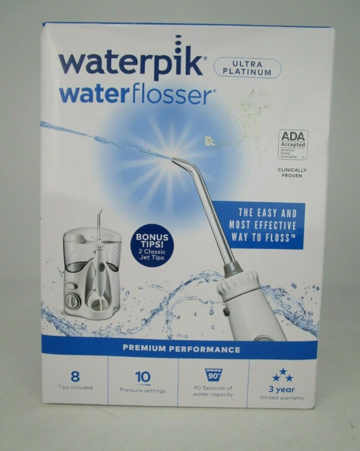 Waterpik WP-100W PLT Waterflosser Platinum Dental Electric Water Jet White Visit the Waterpik Store