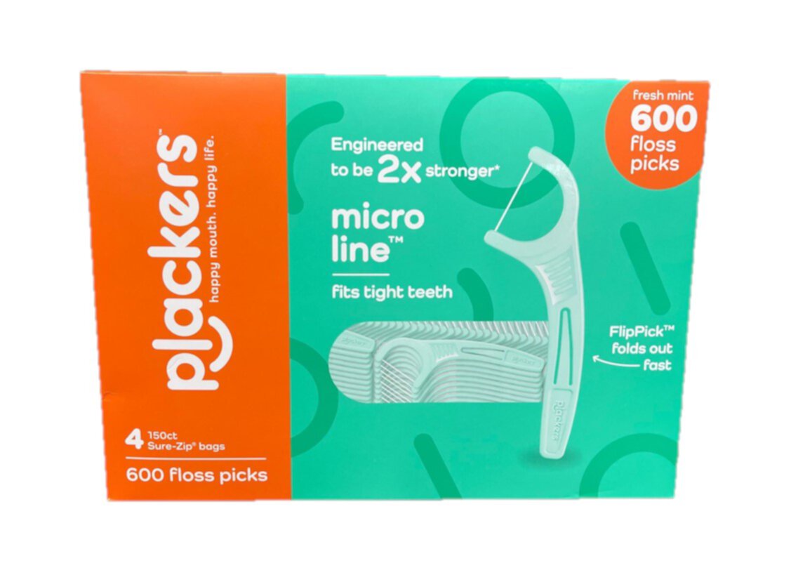 Plackers Micro Line Floss Picks, Fresh Mint (600 Count) Visit the Plackers Store