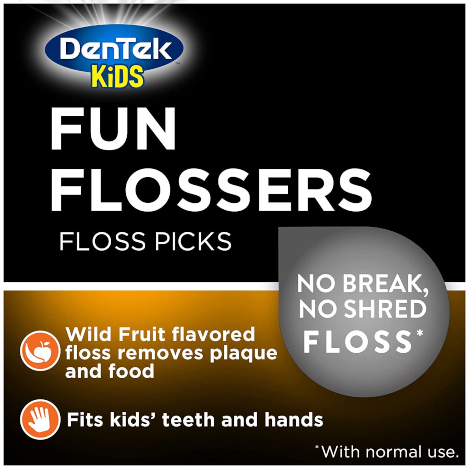 DenTek Kids Fun Flossers, Wild Fruit, 90 Count Visit the DenTek Store