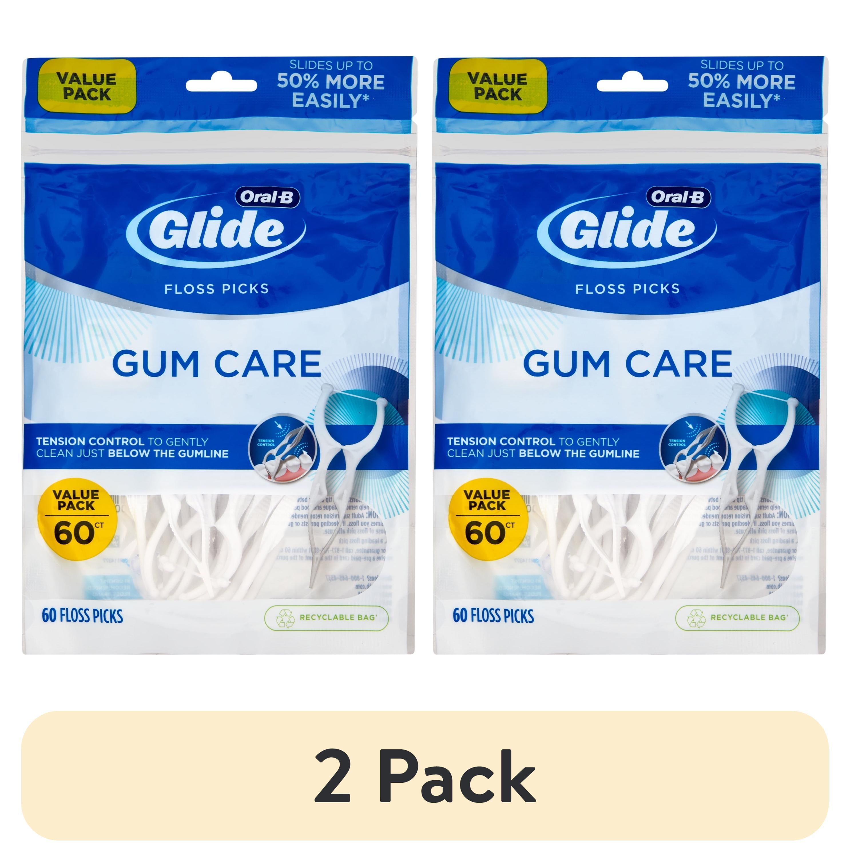 Oral-B Glide Gum Care Dental Floss Picks, Tension Control, 60 Ct Oral-B