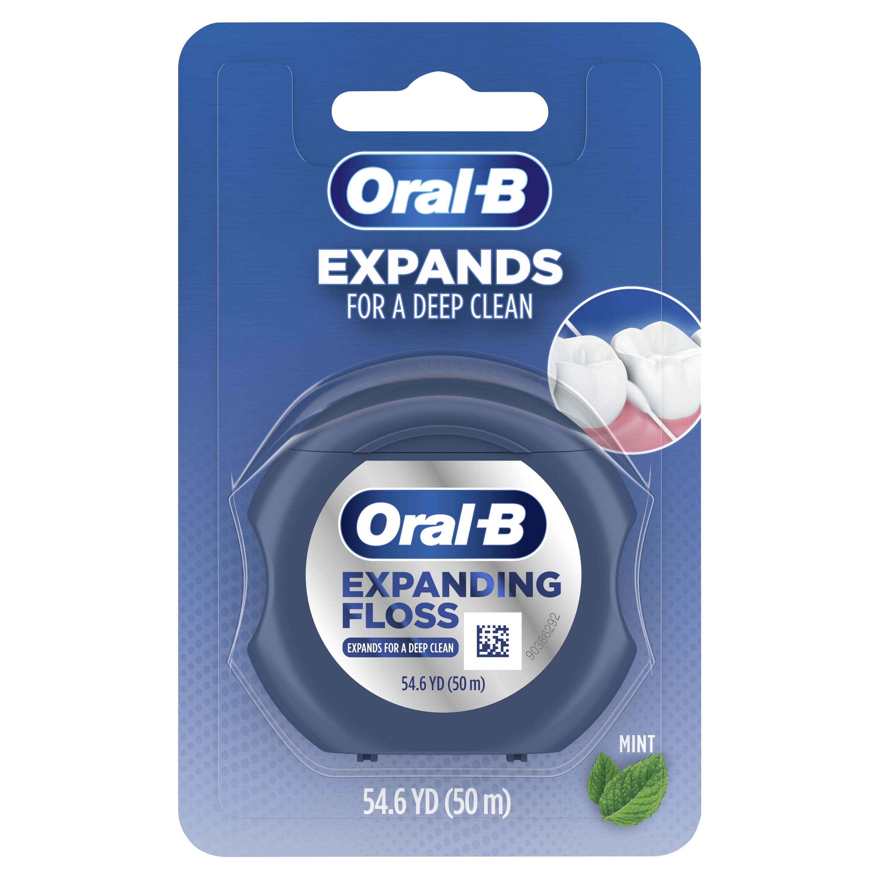 (3 pack) Oral-B Expandable Ribbon Dental Floss, Mint, Expands for a Deep Clean, 50M Oral-B