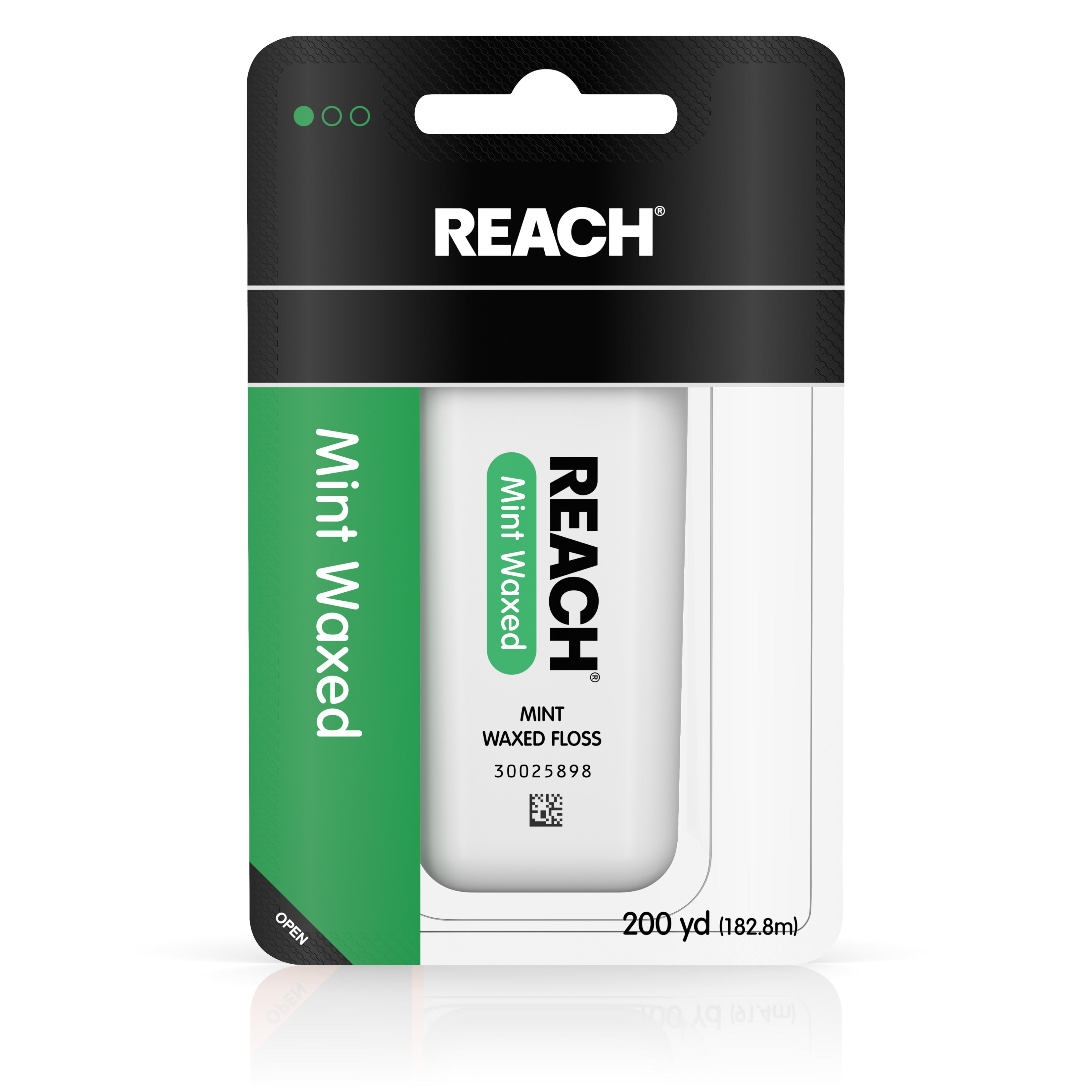 Reach Mint-Flavored Waxed Dental Floss, ADA Accepted, Mint, 200 yd Reach