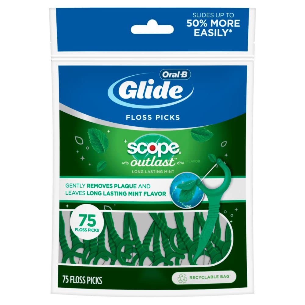 Oral-B Complete Glide Floss Picks, Scope Outlast, 75-Ct Oral-B