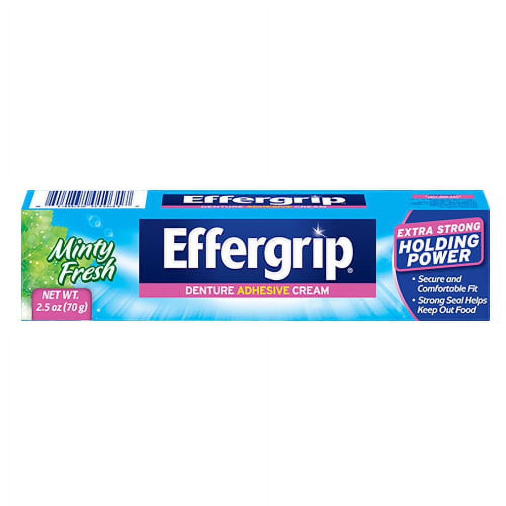 Effergrip Extra Strong Holding Power Denture Adhesive Cream, Minty Fresh, 70 Grm Effergrip