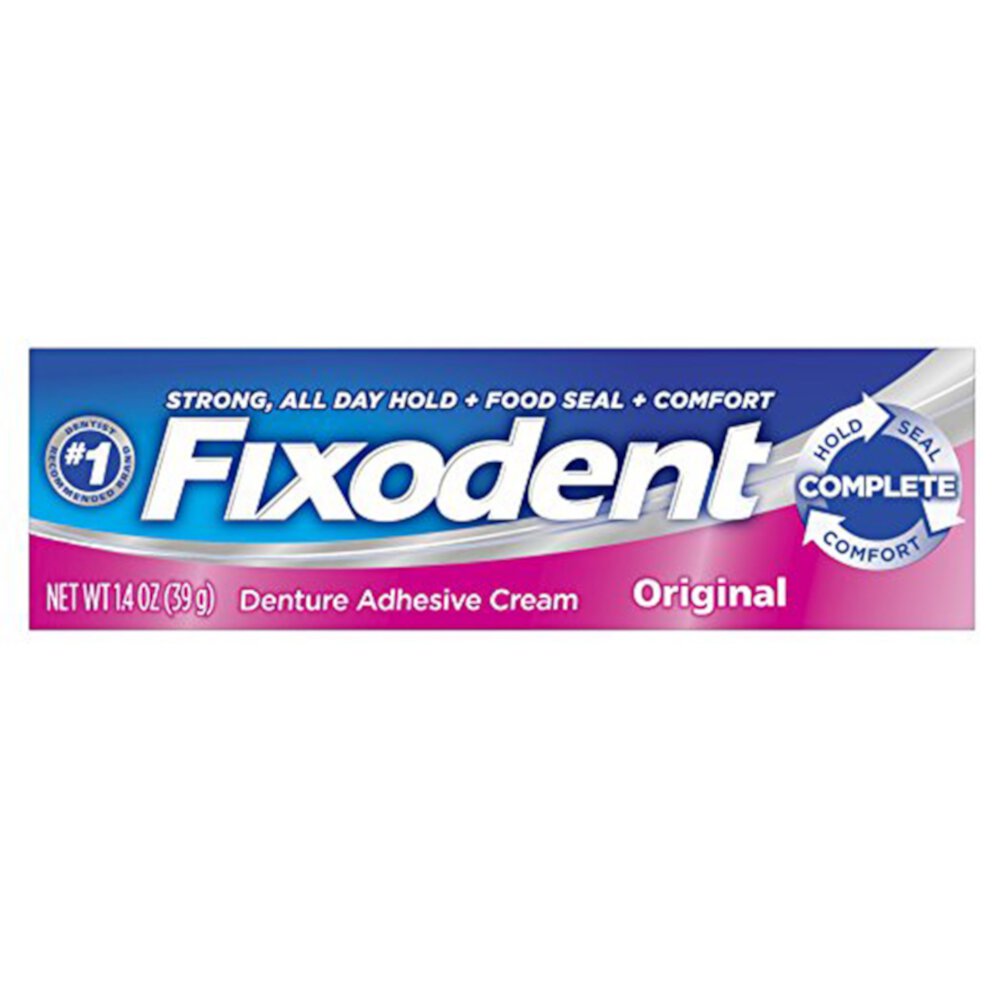 Fixodent Complete Original Denture Adhesive Cream 1.4 Oz - Set of 3 Fixodent