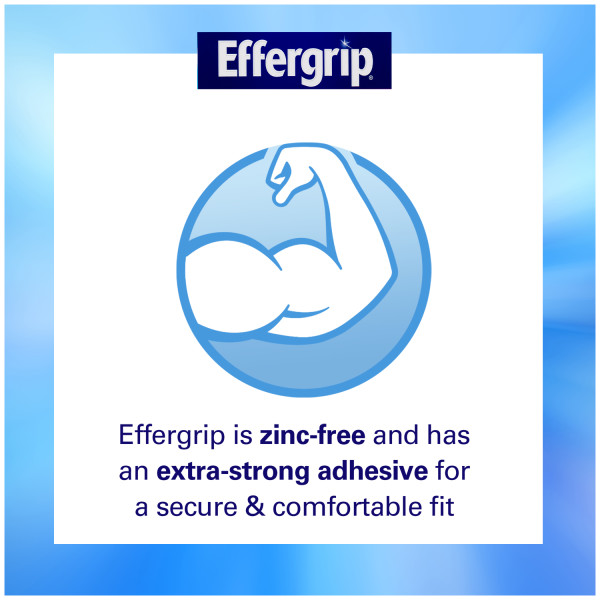 Effergrip Denture Adhesive Cream, Extra Strong Holding Power, 1.5 oz (Pack - 2) Effergrip