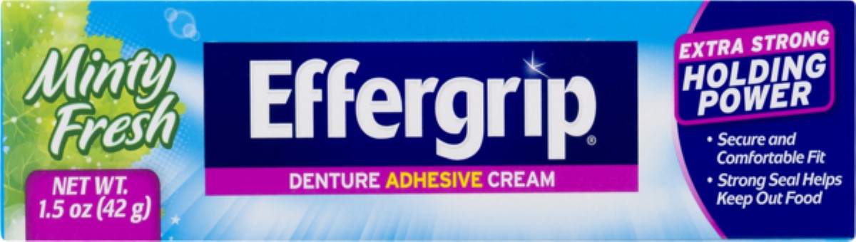 Effergrip Denture Adhesive Cream 1.50 oz (Pack of 3) Effergrip