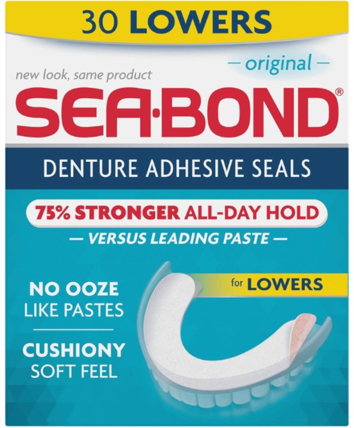 Sea-Bond Lower Adhesive Denture Seals, Original, 30 Ct Sea-Bond