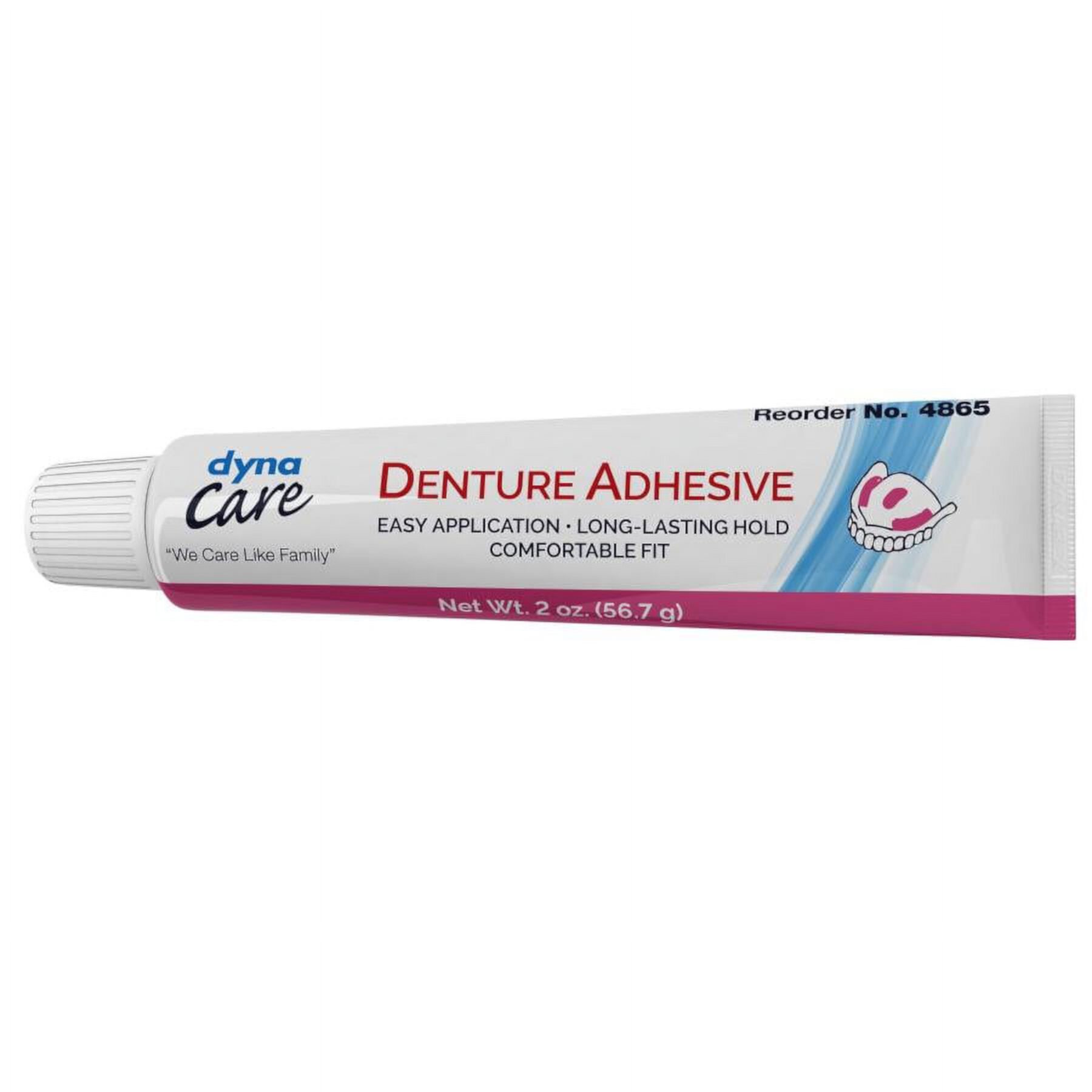 dynarex Denture Adhesive Cream, 2 oz. Tube, 1 Count Dynarex