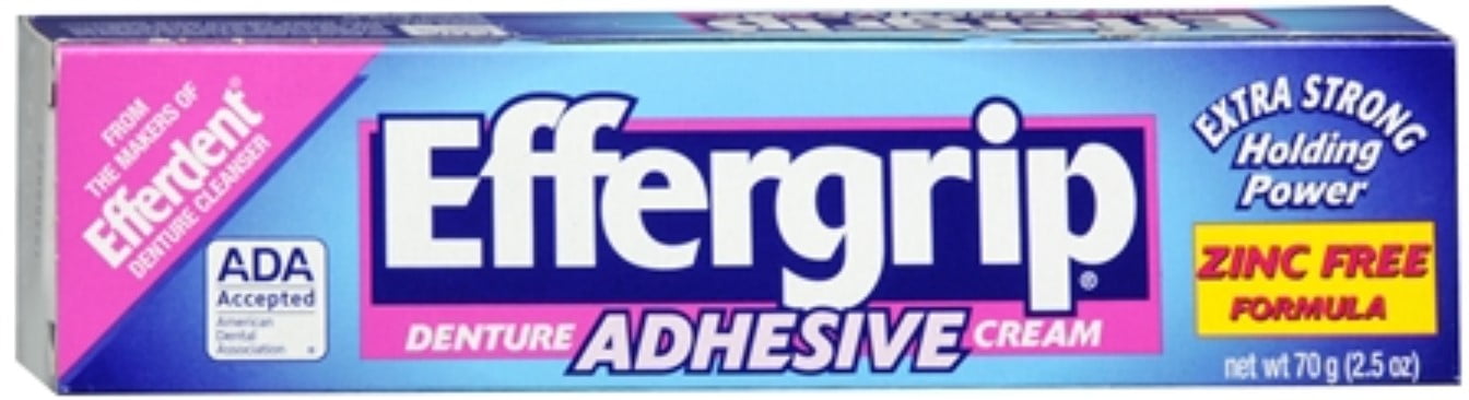 Effergrip Denture Adhesive Cream 2.50 oz (Pack of 3) Effergrip