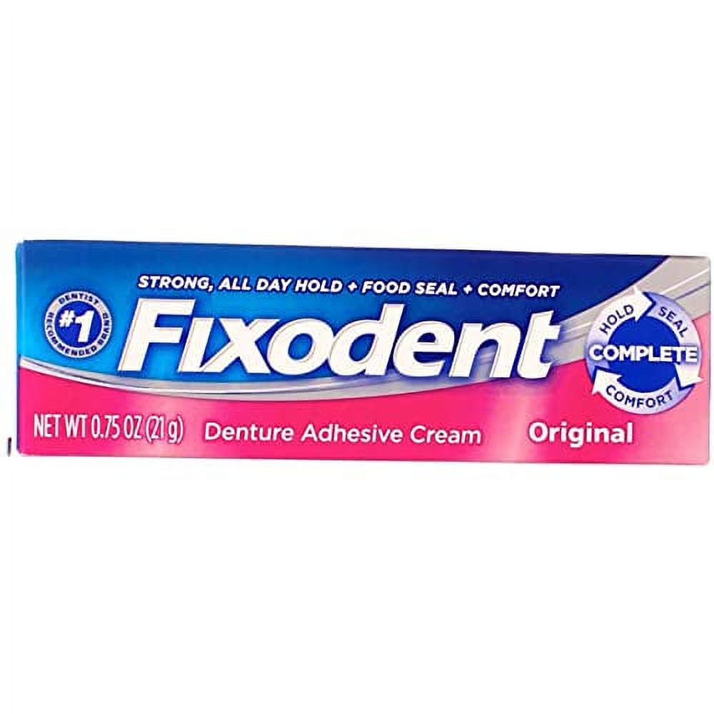 Fixodent Denture Adhesive Cream Original 0.75 oz (Pack of 8) Fixodent