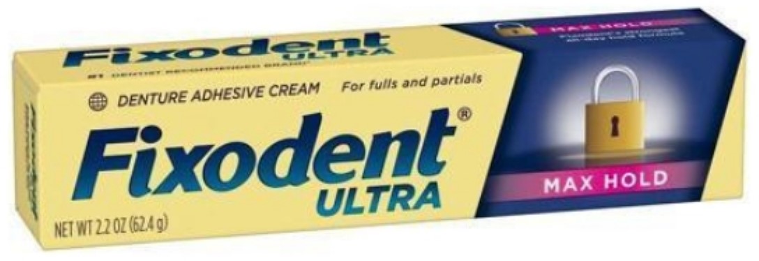 Fixodent Ultra Max Hold Dental Adhesive, 2.2 oz (Pack of 2) Fixodent