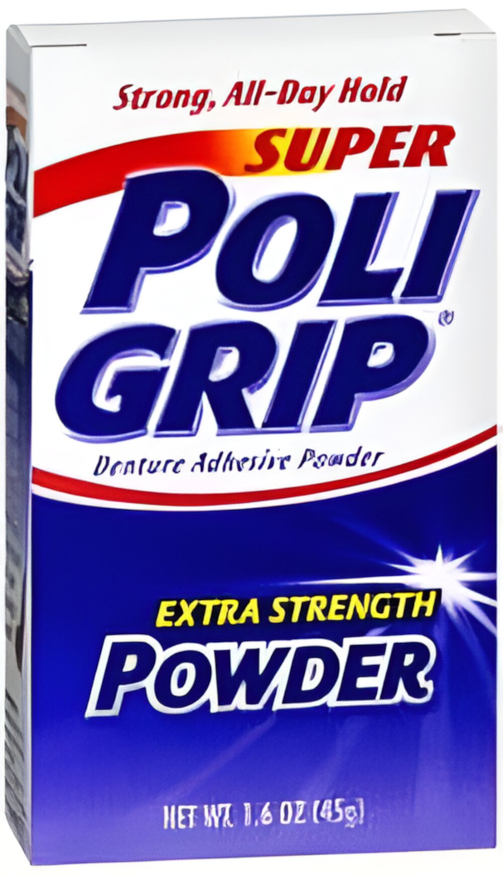 Super Poligrip Denture Adhesive Powder Extra Strength - 1.6 oz Super Poligrip