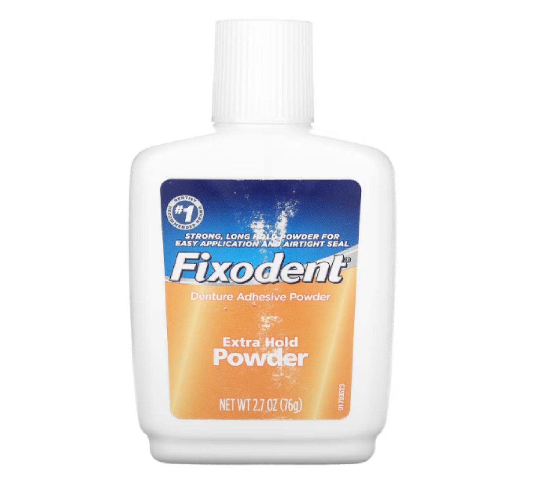 (2 pack) Fixodent Denture Adhesive Extra Hold Powder and Airtight Seal, 2.7 oz Fixodent