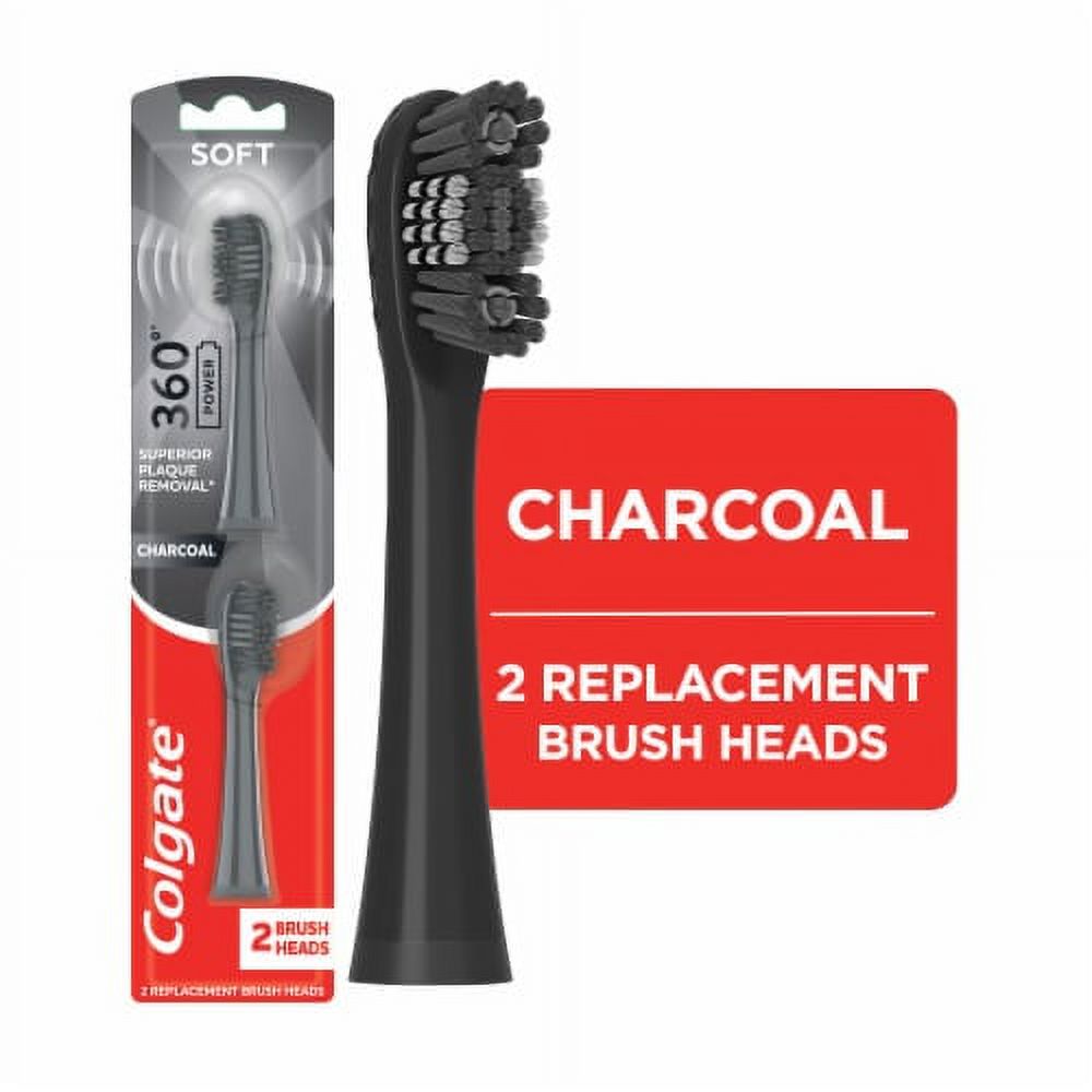 Colgate 360 Battery Powered Charcoal Toothbrush Replacement Refill Heads Pack Visit the Colgate Store