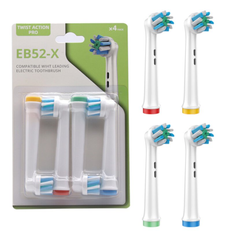 Oral Basics Replacement Brush Heads for Oral-B Braun Electric Toothbrush, Twist Action Pro, EB52-X (8 Pack) Oral Basics