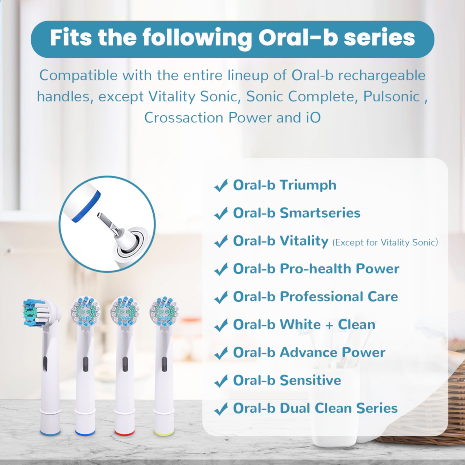 Genkent Electric Toothbrush Replacement Heads for Oral-B Sensitive Gum Care Toothbrush(8-20 Pcs) Visit the GENKENT Store