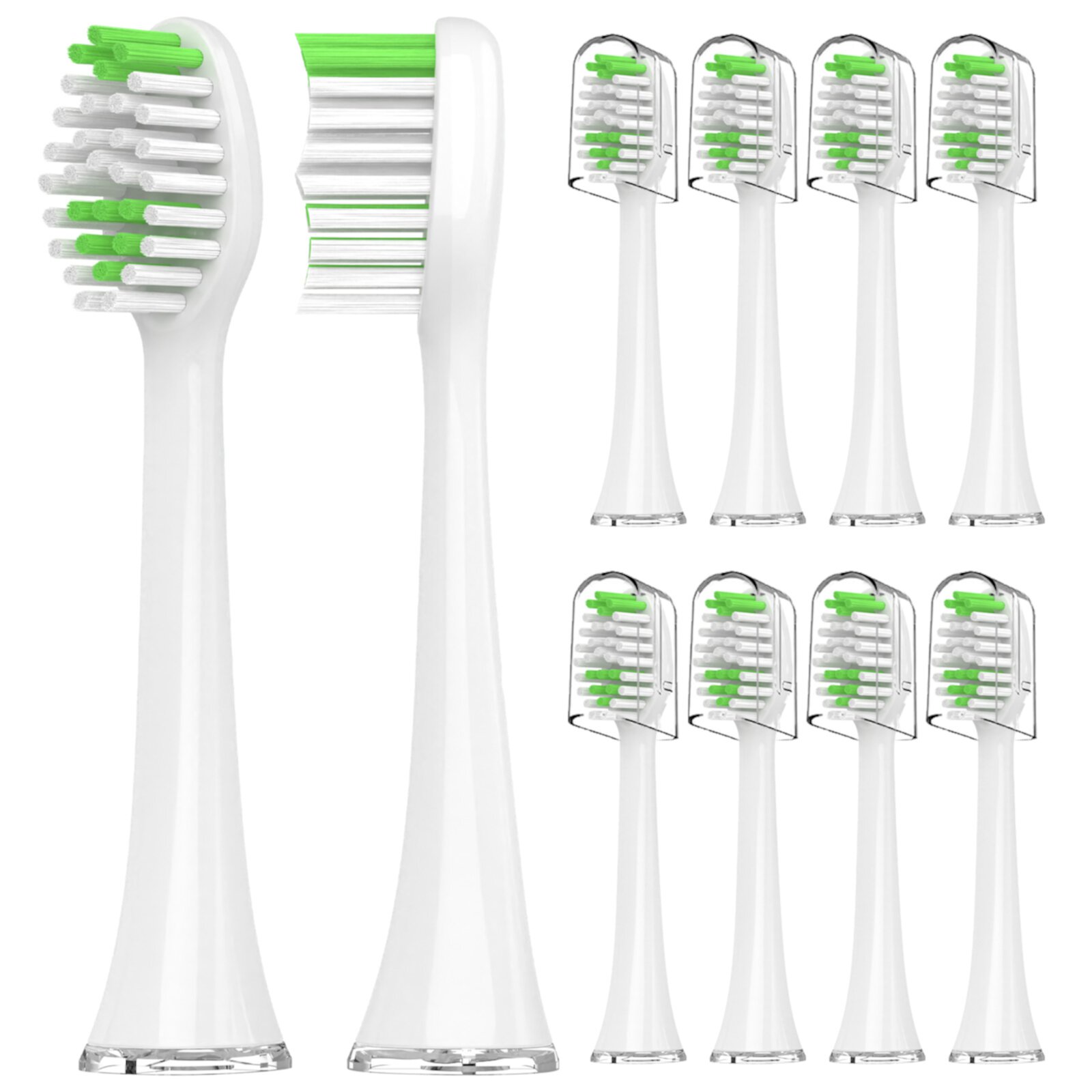 Compatible with Acteh Toothbrush Heads for Sonic Edge, JetWave, JetUV and eBrush Toothbrush Models,with Dust Cover Caps,for Acteh Toothbrush,10 Pack,White Othanary