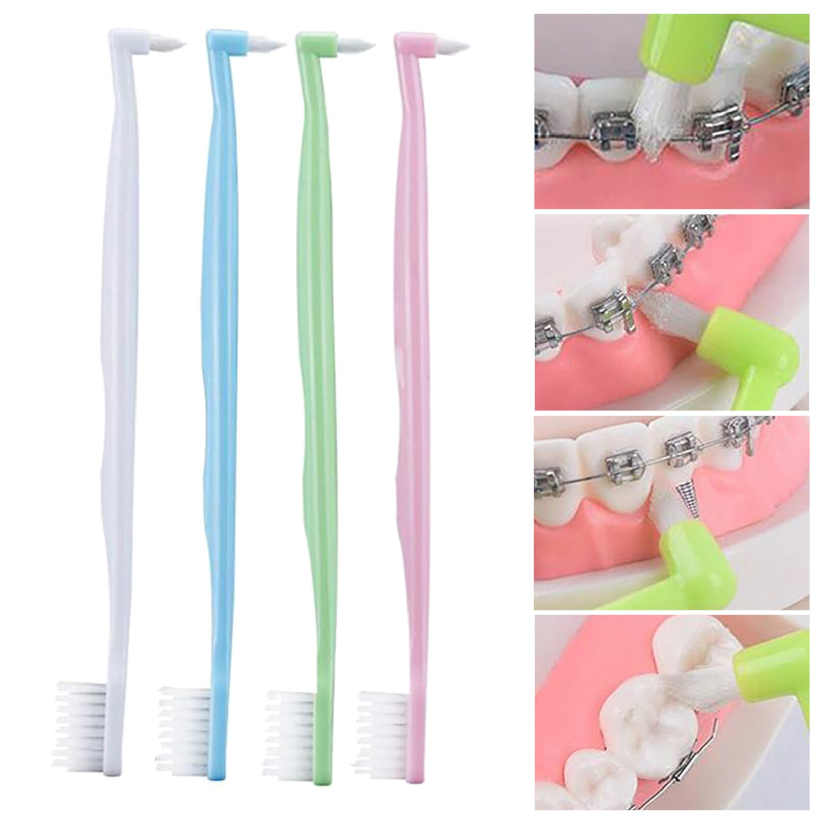 Flash Deals! Zainafacai Toothbrush Toothbrush Wisdom Head Pieces Small 4 Soft End Toothbrush Tuft Trim Bathroom Products Abs Bathroom Accessories Clearance! Zainafacai