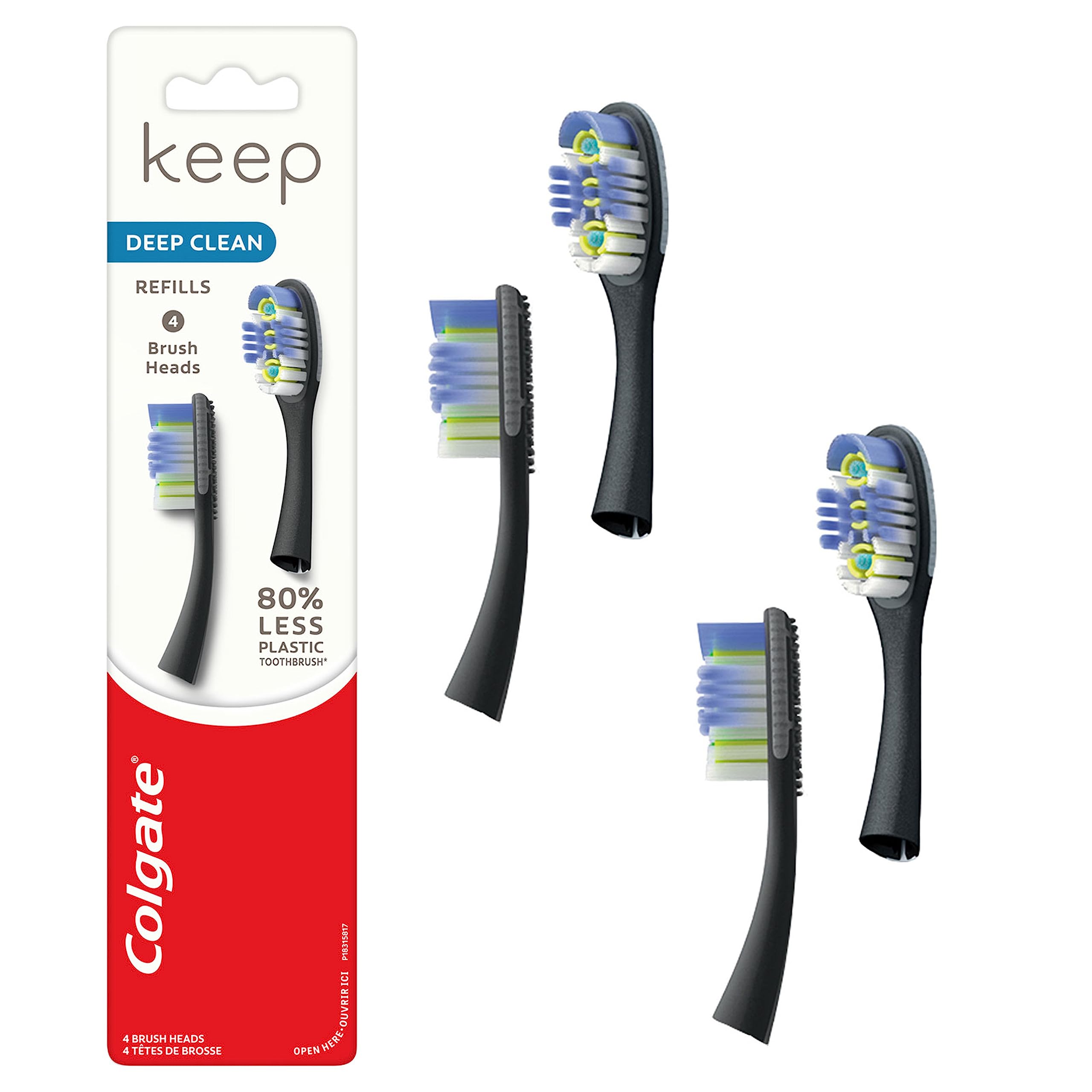 Colgate Keep Toothbrush Refill Heads, Deep Clean, 4 Pack Visit the Colgate Store