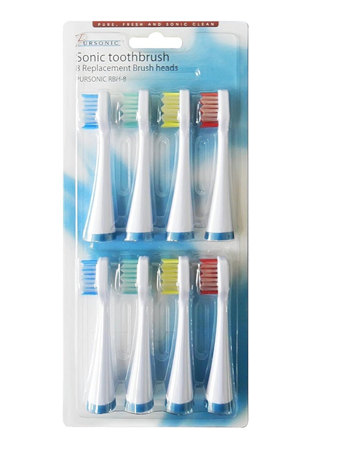 Pursonic 8 pack replacement brush heads for s450/s625 models Pursonic