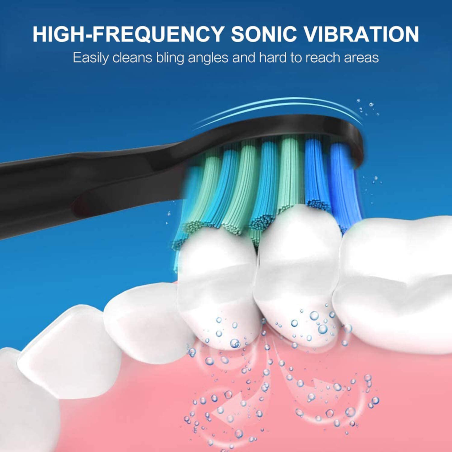 5pc Toothbrush Heads Compatible with Fairywill D7/D8/FW507/508, 551/917/959/D1/D3 ABUNRO