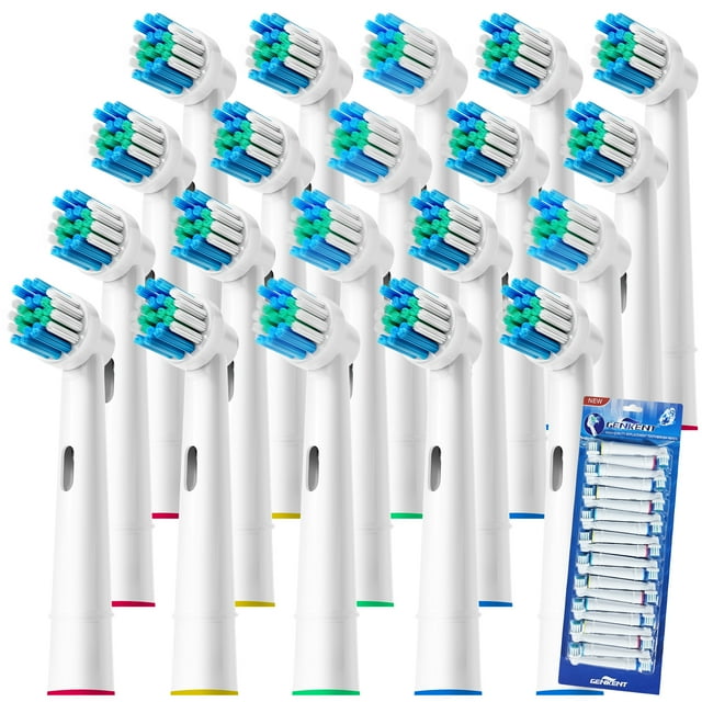 Genkent Replacement Brush Heads Compatible with Oral B Toothbrush, Electric Toothbrush Heads for Oral B Replacement Heads Refill, 20 Pack GENKENT