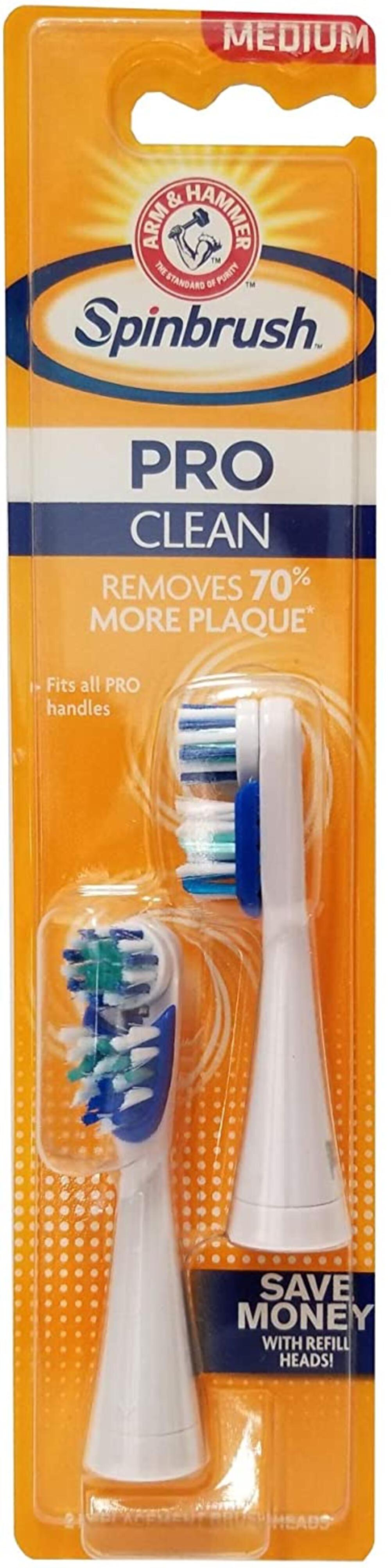 Arm & Hammer SpinBrush Pro-Clean Replacement Brush Heads, Medium 2 ea By Visit the Arm Hammer Store Arm & Hammer