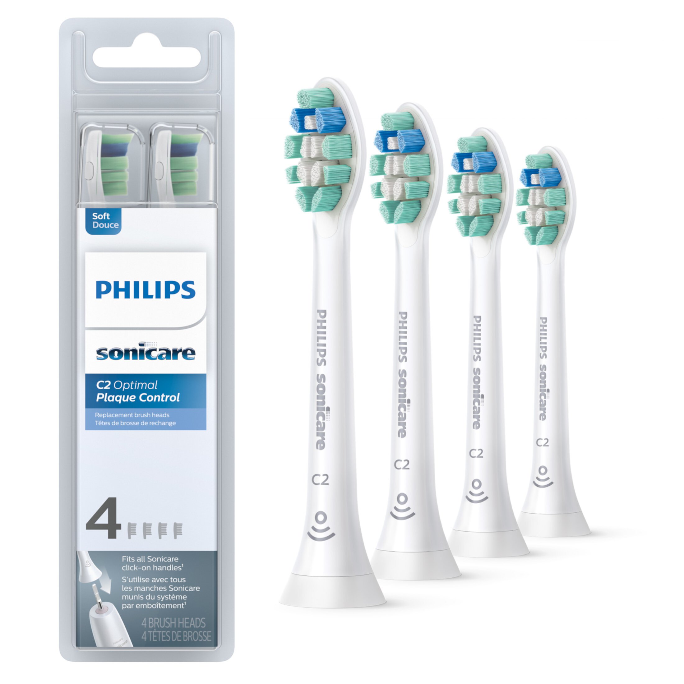 Philips Sonicare Optimal Plaque Control Replacement Toothbrush Heads, HX9024/65, Brushsync™ Technology, White 4-pk Visit the Sonicare Store