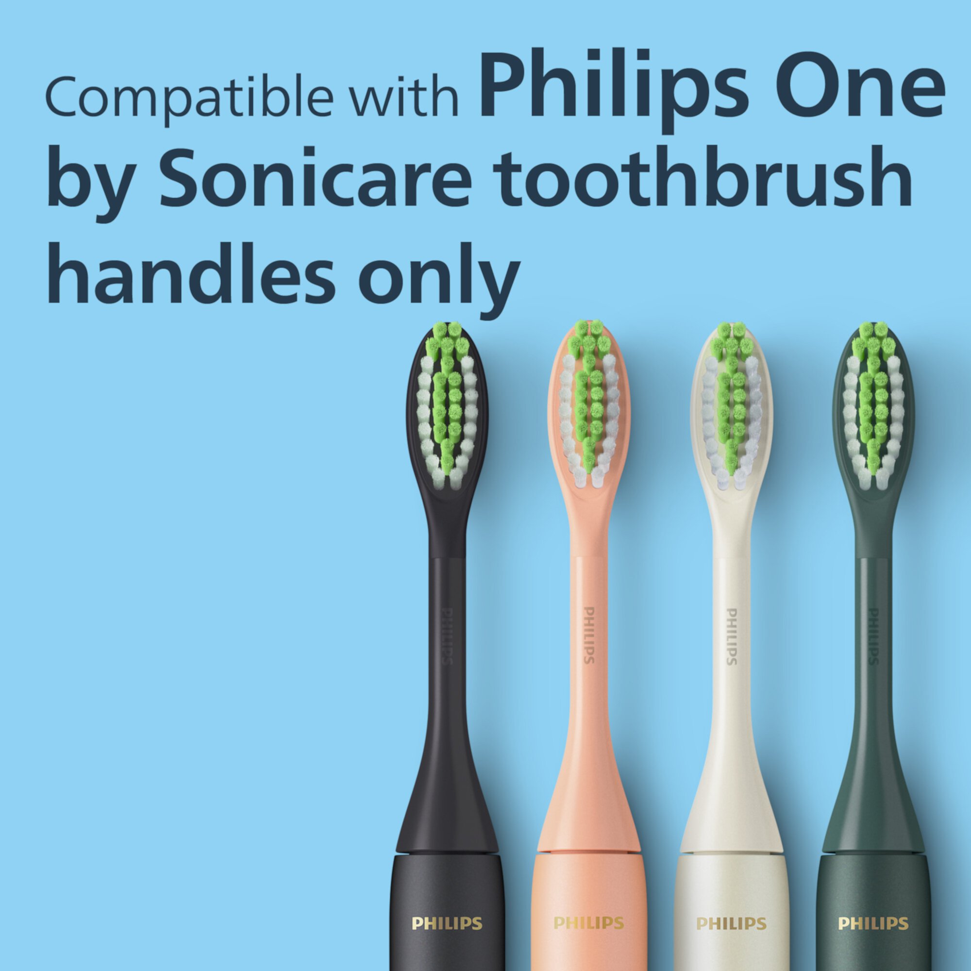 Philips One By Sonicare 2pk Brush Heads, Shimmer BH1022/05 Visit the Sonicare Store