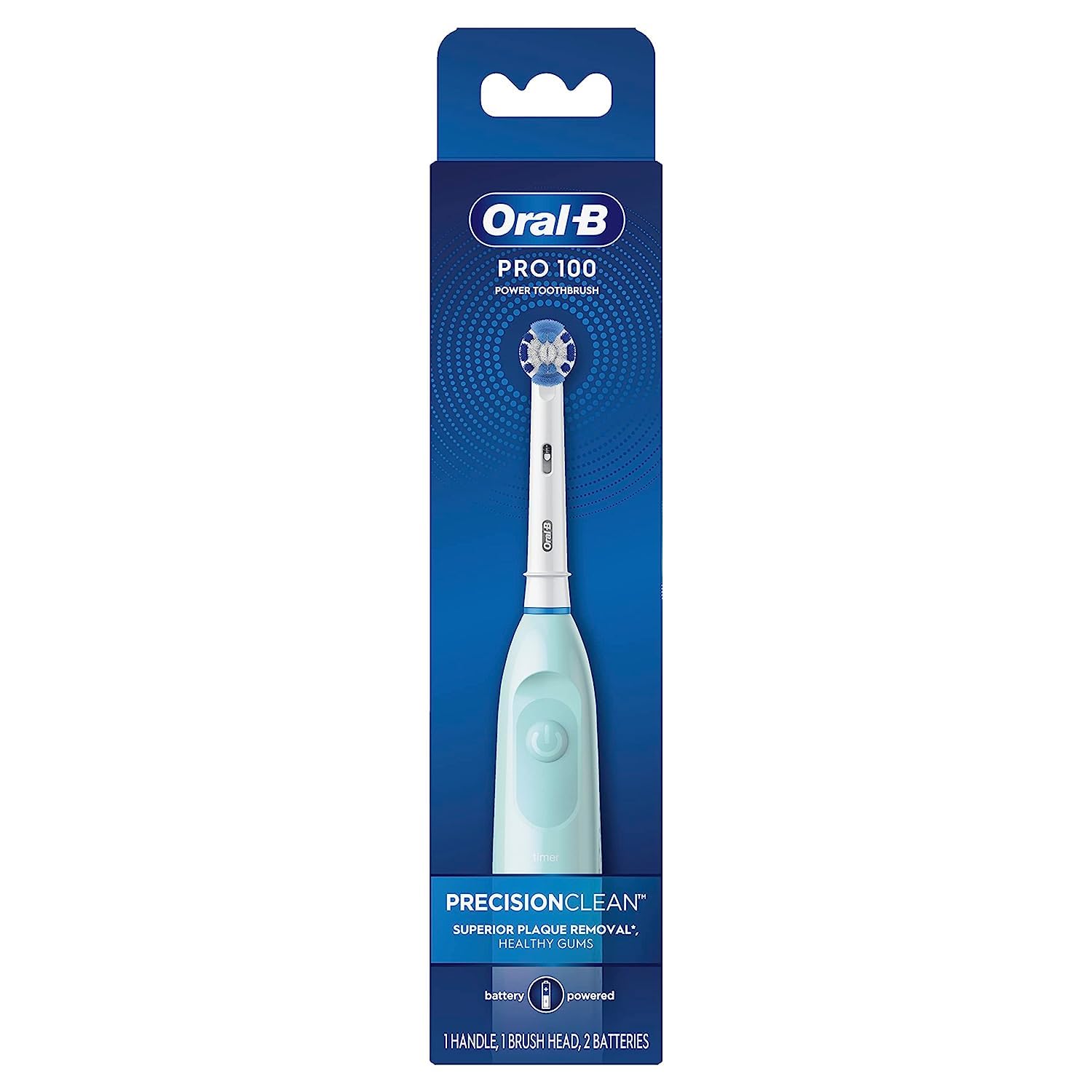 Oral-B Pro 100 Precision Clean Battery Powered Toothbrush, (1) Visit the Oral-B Store