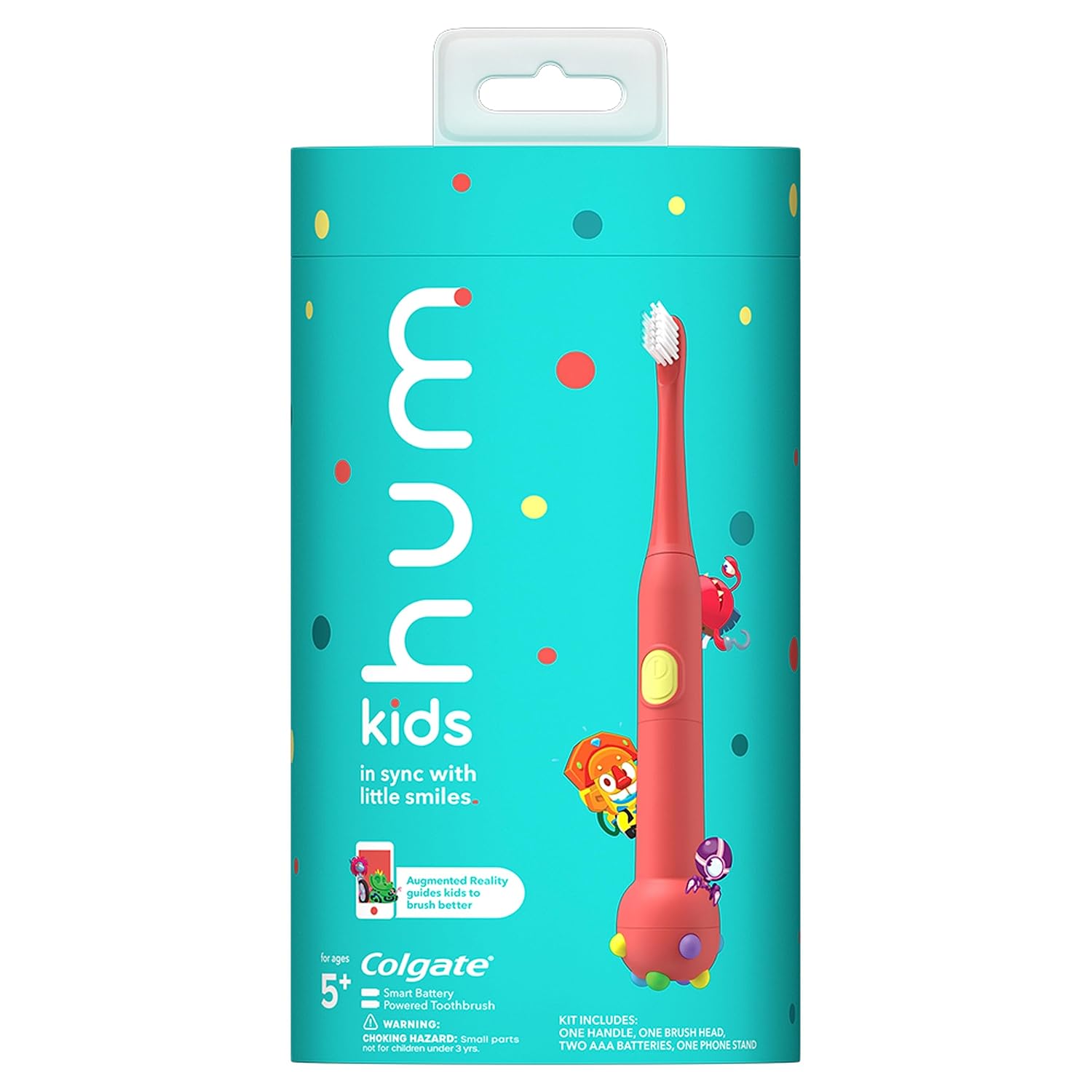 Hum by Colgate Kids Battery Powered Smart Toothbrush, Coral Visit the Colgate Store