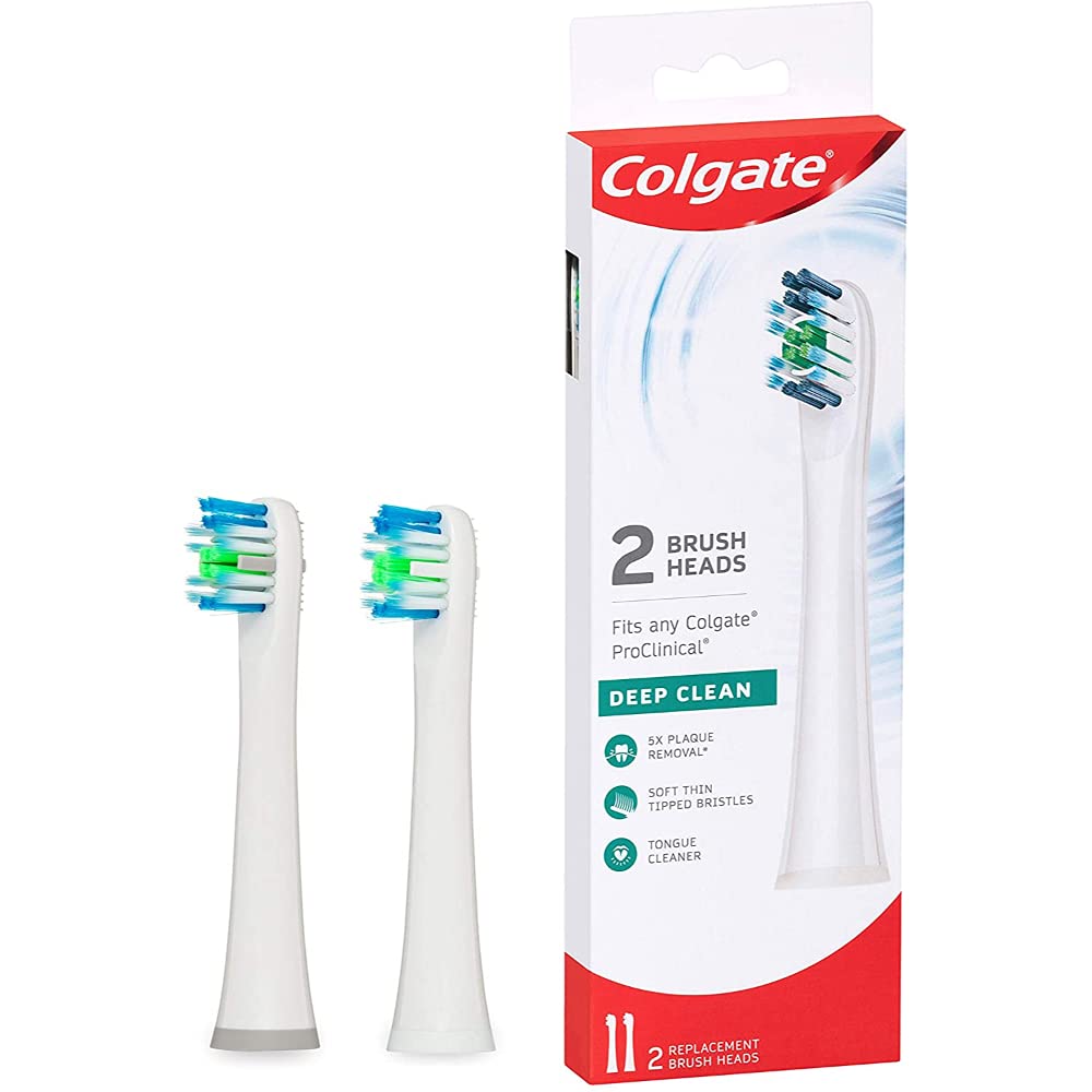 Colgate ProClinical 150 Battery Powered Electric Toothbrush Refills for adults - 2 Pieces Visit the Colgate Store