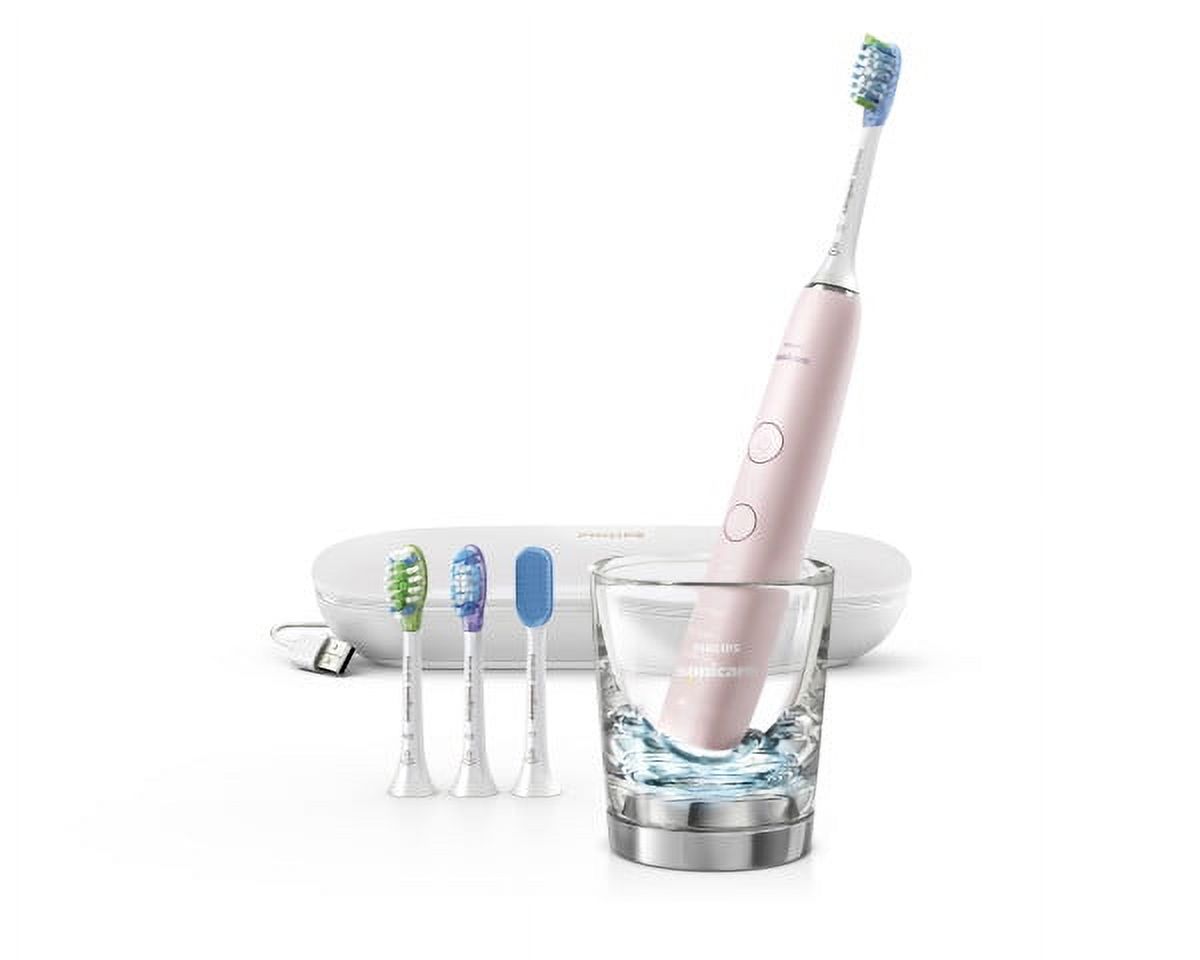 Philips Sonicare DiamondClean Smart Electric, Rechargeable toothbrush for Complete Oral Care, with Charging Travel Case, 5 modes – 9500 Series, Pink, HX9924/21 Visit the Sonicare Store