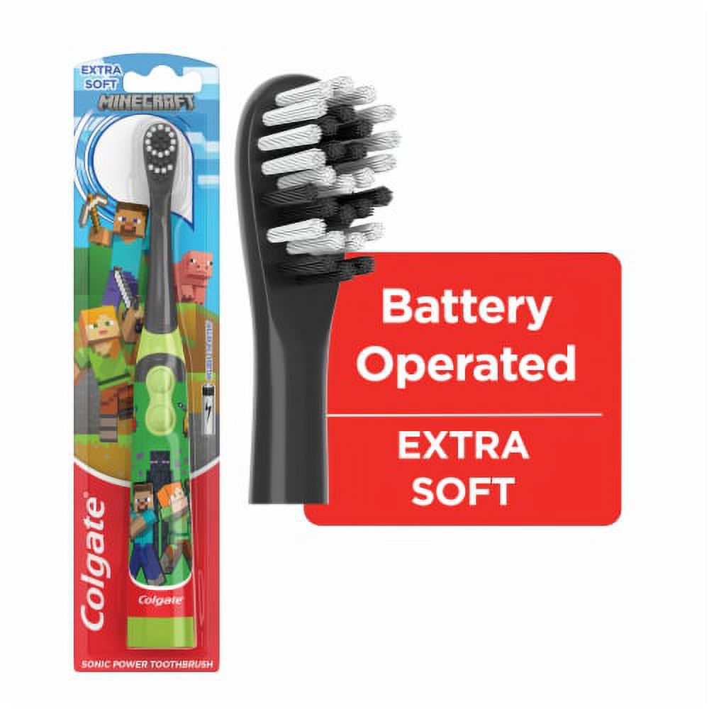 Colgate Battery Powered Minecraft Toothbrush for Kids with Extra Soft Bristles Visit the Colgate Store