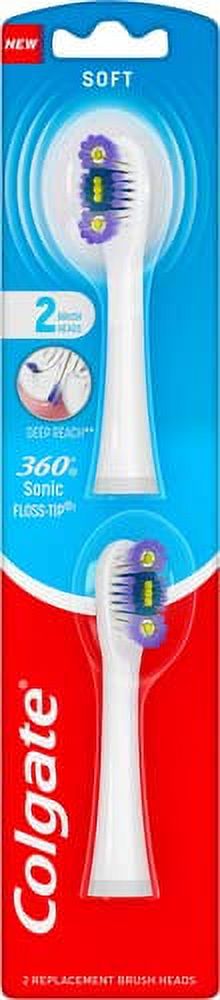 Colgate 360 Floss Tip Sonic Powered Battery Toothbrush Refill Pack - 2ct Visit the Colgate Store