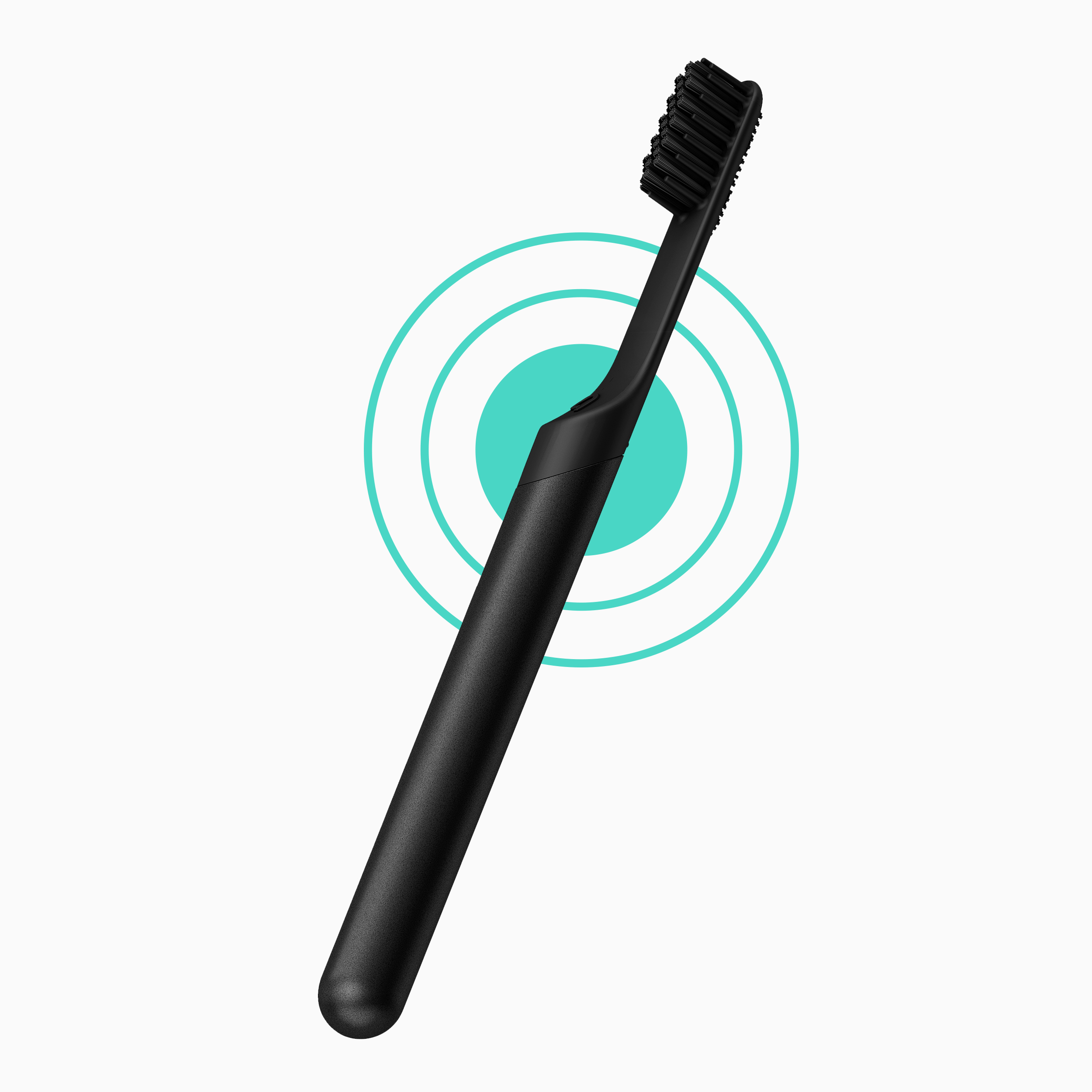 Quip Adult Smart Electric Toothbrush, Built-in Timer + Travel Case, All Black Full Head Quip