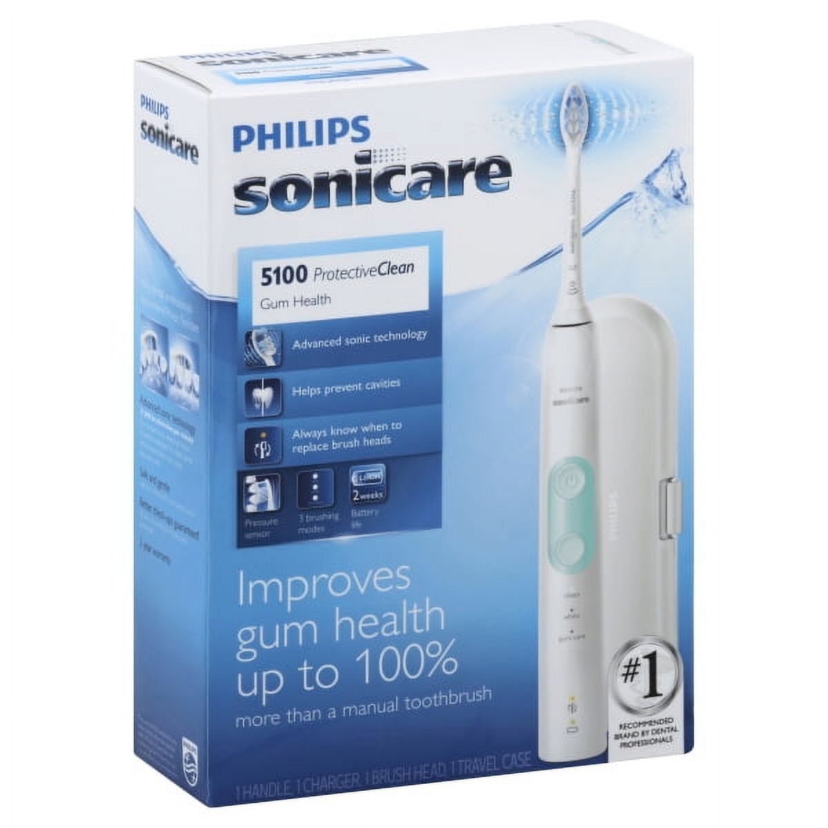 Электрическая перезаряжаемая зубная щетка Sonicare 5100 с защитой Philips