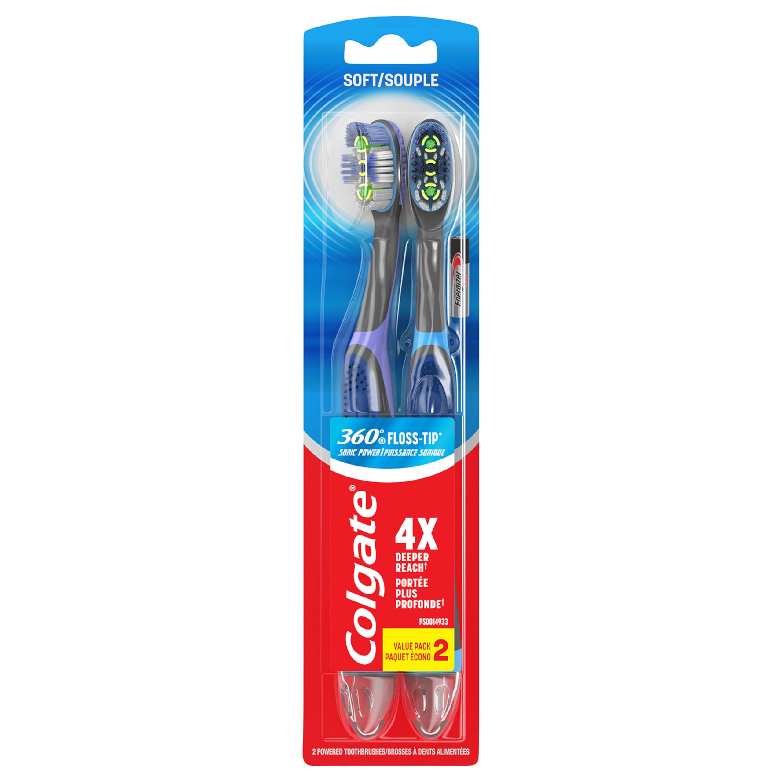 Colgate 360 Vibrate Deep Clean Battery Operated Toothbrush Pack, Disposable Electric Toothbrush with 1 AAA Battery Included, Whole Mouth Clean, 2 Pack Visit the Colgate Store