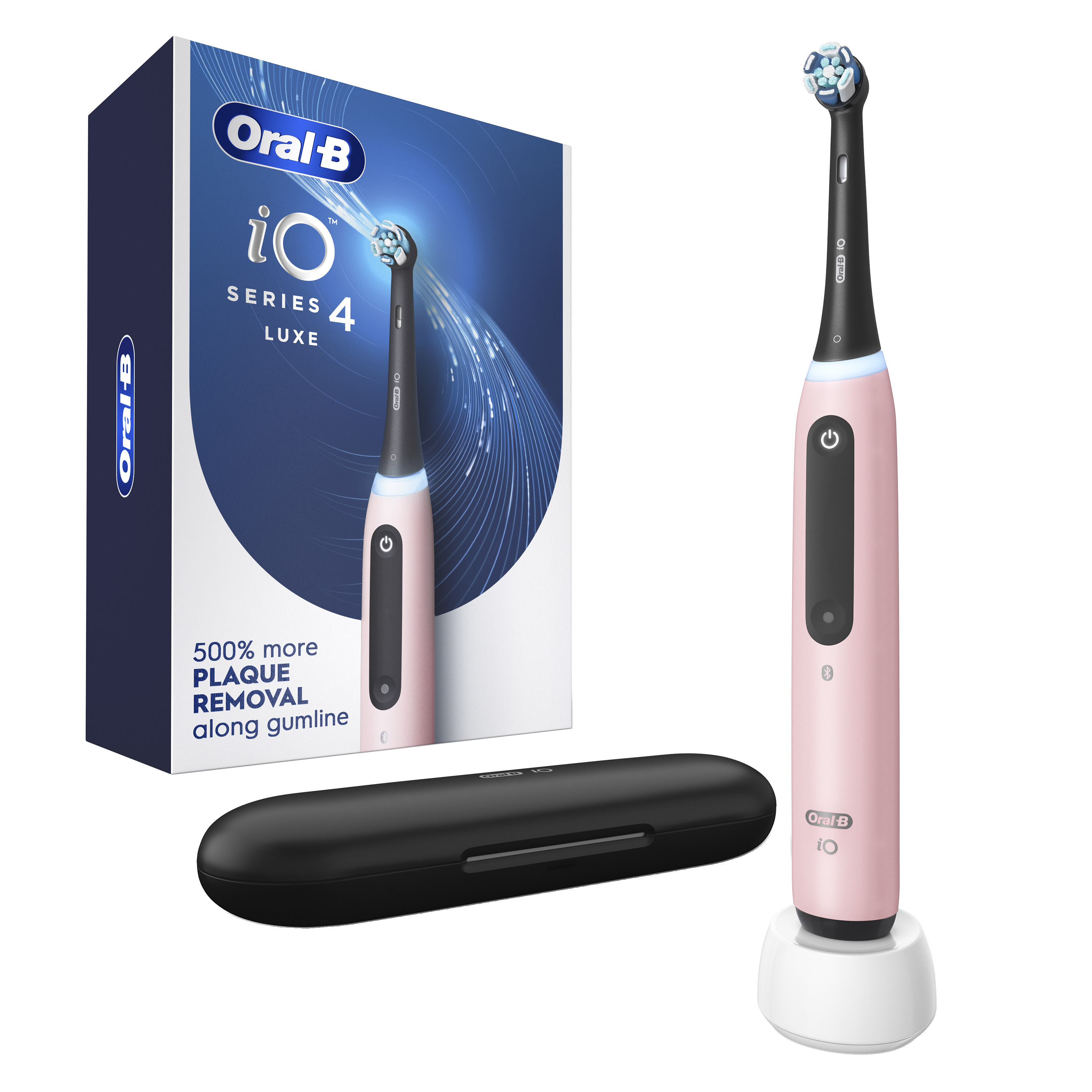 Oral-B iO Series 4 Electric Toothbrush with (1) Brush Head, Rechargeable, Pink Visit the Oral-B Store