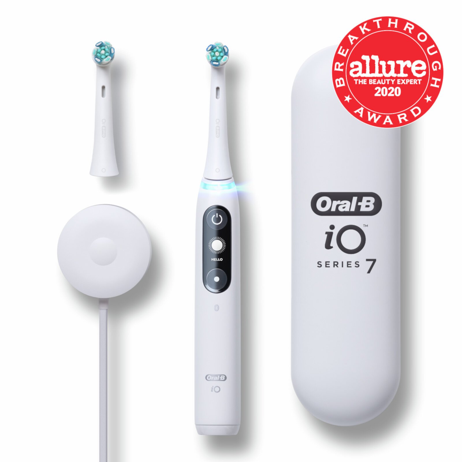 Oral-B iO Series 7 Electric Toothbrush, 2 Brush Heads, White Alabaster, for Adults and Children 3+ Visit the Oral-B Store