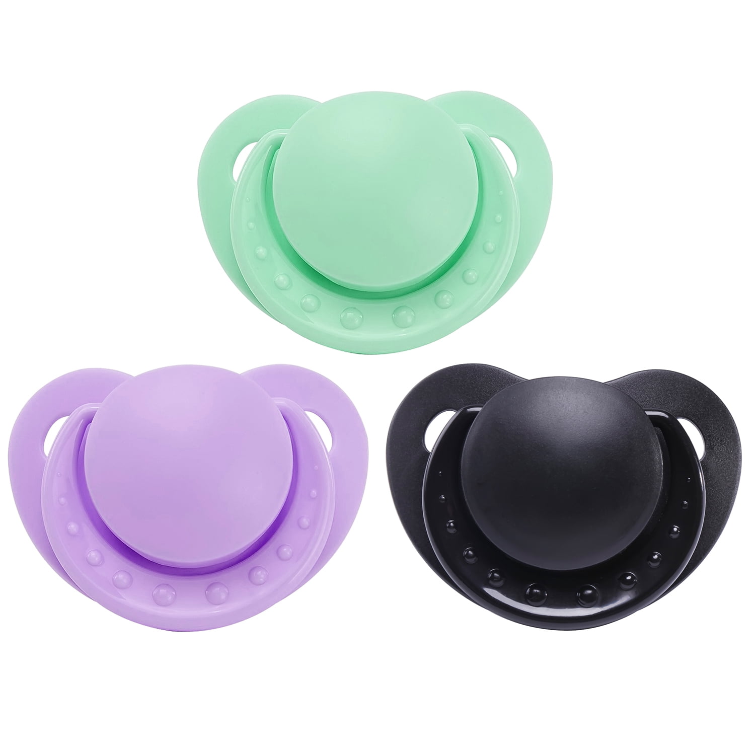 Littleforbig Smallshield Adult Sized 3 Paci Pack - Black Green Purple Littleforbig